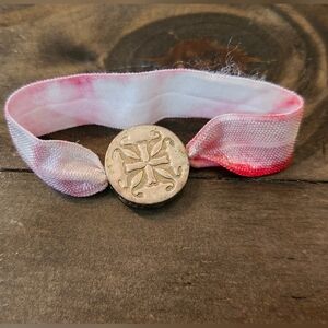 Rustic Cuff Pink Tie-Dye Elastic Hair Tie
